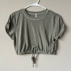 Intimately Free People Green Tie Waist Top